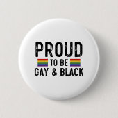 Ruw om homo en zwart te zijn ronde button 5,7 cm (Voorkant)