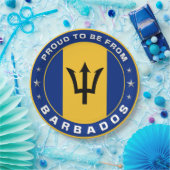 Ruw om uit Barbados te komen Papieren Bordje (Feest)