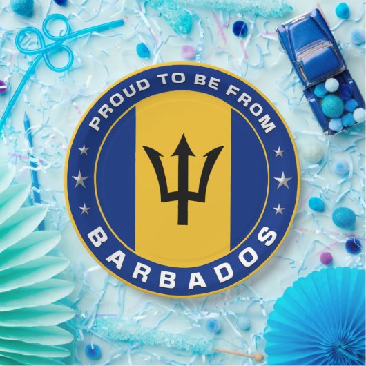 Ruw om uit Barbados te komen Papieren Bordje (Feest)