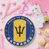 Ruw om uit Barbados te komen Papieren Bordje (Feest)