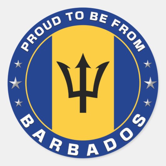 Ruw om uit Barbados te komen Ronde Sticker (Voorkant)