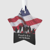 Ruw om veteraan te worden - Soldaten silhouette Ornament (voorkant)