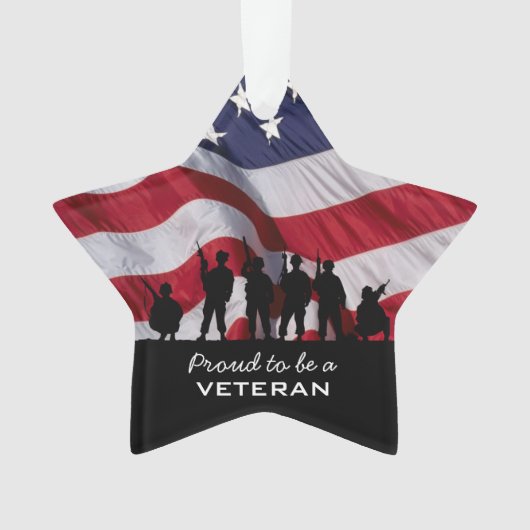 Ruw om veteraan te worden - Soldaten silhouette Ornament (voorkant)