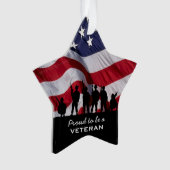 Ruw om veteraan te worden - Soldaten silhouette Ornament (voorkant)