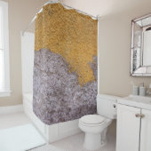 Ruw onbewerkte betonbouwmuur Geel grijs Douchegordijn (In situ)