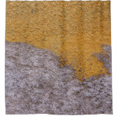 Ruw onbewerkte betonbouwmuur Geel grijs Douchegordijn (Voorkant)