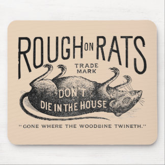 "Ruw op reclame voor ratten" Muismat