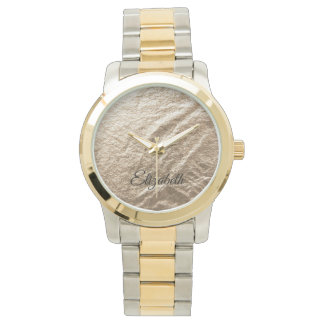  ruw papierpatroon voor typografie goud horloge