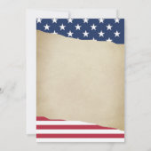 Ruw perkament en Amerikaanse vlag Vierde Juli Kaart (Achterkant)
