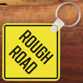 Ruw Road Metaal Vierkante Sleutelhanger (Achterkant)