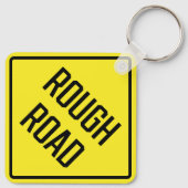 Ruw Road Metaal Vierkante Sleutelhanger (Achterkant)