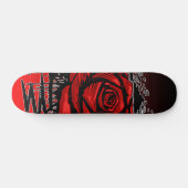 Ruw Roos Graffiti Kunst – Rode Stedelijke Bloem Persoonlijk Skateboard (Horizontaal)