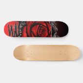 Ruw Roos Graffiti Kunst – Rode Stedelijke Bloem Persoonlijk Skateboard (Horizontaal)