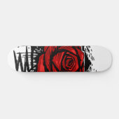 Ruw Roos Graffiti Kunst – Rode Stedelijke Bloem Persoonlijk Skateboard (Horizontaal)
