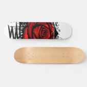 Ruw Roos Graffiti Kunst – Rode Stedelijke Bloem Persoonlijk Skateboard (Horizontaal)