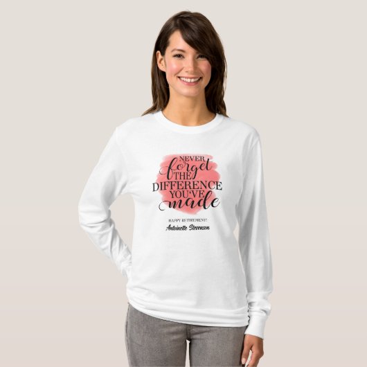 Ruw roze t-shirt (Voorkant volledig)