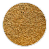 Ruw, ruw beton gele bouwmuur keramische knop (Voorkant)