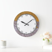 Ruw ruw beton grijs gele bouwmuur grote klok (Huis)