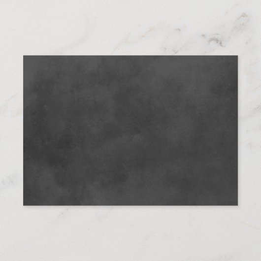 Ruw Schrift Krijtbord Trouwreceptie Zwart Informatiekaartje (Achterkant)