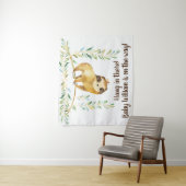 Ruw sloth babyshower achtergrond wandkleed (In situ)