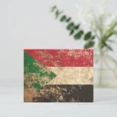 Ruw Sudanese vlag Briefkaart (Staand voorkant)