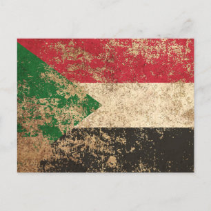 Ruw Sudanese vlag Briefkaart