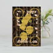 Ruw Touw Stijlvolle Border Bruiloft Folie Uitnodiging (Staand Voorkant)