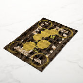 Ruw Touw Stijlvolle Border Bruiloft Folie Uitnodiging (Gedraaid)