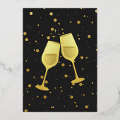 Ruw Touw Stijlvolle Border Bruiloft Folie Uitnodiging (Achterkant)