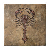 Ruw tribaal Scorpion Tegeltje (Voorkant)