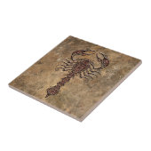 Ruw tribaal Scorpion Tegeltje (Zijkant)