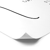 Ruw Trouwprogramma Met Pictogrammen Poster (Hoek)