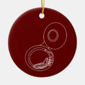 Ruw Tuba tekening Keramisch Ornament (Voorkant)