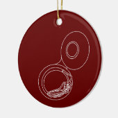 Ruw Tuba tekening Keramisch Ornament (Links)