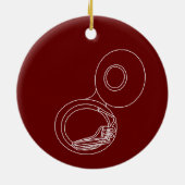 Ruw Tuba tekening Keramisch Ornament (Achterkant)
