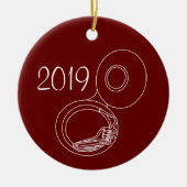 Ruw Tuba tekening Keramisch Ornament (Voorkant)