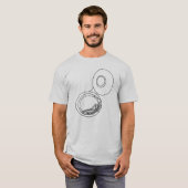 Ruw Tuba tekening T-shirt (Voorkant volledig)