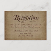 Ruw Uitgevoerde Papier Huwelijksontvangst Kaarten (Achterkant)