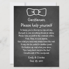 Ruw uitziende trouwmand sign met krijtbord look