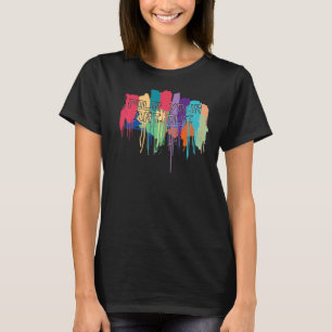 Ruw uw acrylverf af en gister grafische artiest t-shirt