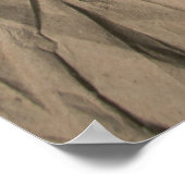 Ruw verfrommeld papier: gerecycleerde textuur poster (Hoek)