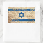 Ruw verouderd  Israëlische vlag Rechthoekige Sticker (Tas)