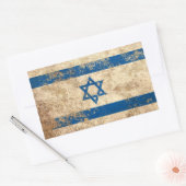 Ruw verouderd  Israëlische vlag Rechthoekige Sticker (Envelop)