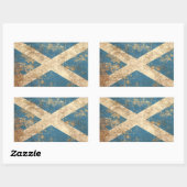 Ruw Verouderde  Schotse vlag Rechthoekige Sticker (Vel)