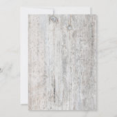 Ruw Verweerd Houten Paal Trouwfeest Kaart (Achterkant)