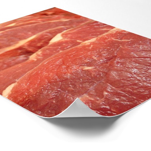 Ruw vlees poster (Hoek)