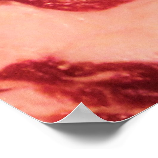 Ruw vlees Ribeye Steak Poster (Hoek)