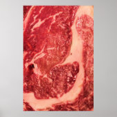 Ruw vlees Ribeye Steak Poster (Voorkant)
