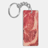Ruw vlees Ribeye Steak Sleutelhanger (Voorkant Links)