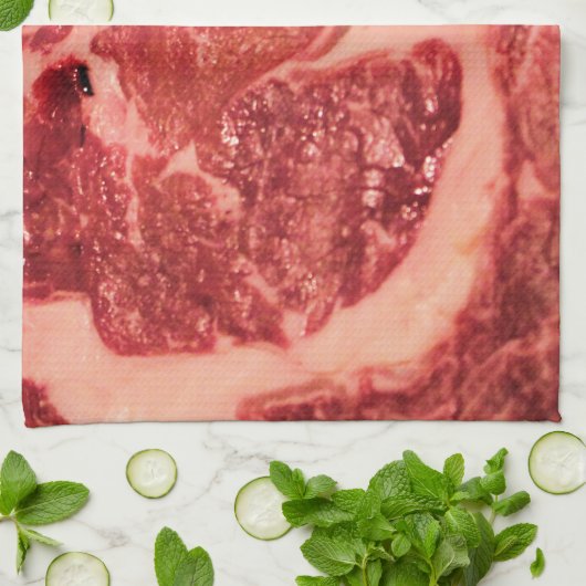 Ruw vlees Ribeye Steak Theedoek (Gevouwen)